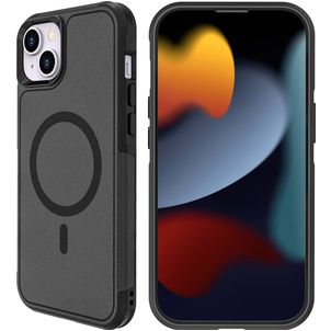Mobigear Traveller Coque iPhone 15 MagSafe Coque arrière Rigide Anti-Chocs - Noir