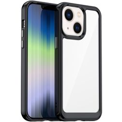 Mobigear Crystal Coque iPhone 14 Plus Coque arrière Rigide - Transparent / Noir