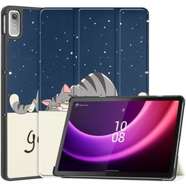 Mobigear Tri-Fold Coque Lenovo Tab P11 Gen 2 Etui - Lazy Cat