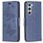 Mobigear Butterfly Housse Samsung Galaxy S23 Etui Porte-Monnaie - Bleu