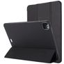 Mobigear Tri-Fold Gel Coque iPad Pro 12.9 Pouces (2021) Etui en TPU,Similicuir - Noir