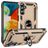 Mobigear Armor Ring Coque Samsung Galaxy A24 Coque arrière Rigide Anti-Chocs avec Anneau-Support - Or