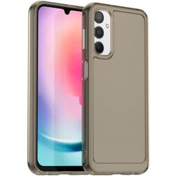 Mobigear Crystal Coque Samsung Galaxy A24 Coque arrière Rigide Anti-Chocs - Gris