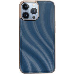 Mobigear Wavy Coque iPhone 14 Pro Coque arrière Rigide - Bleu