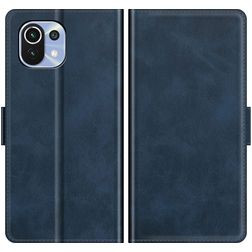 Mobigear Slim Magnet Housse Xiaomi 11 Lite NE 5G Etui Porte-Monnaie - Bleu