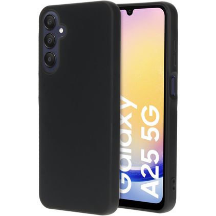 Mobiparts Coque Samsung Galaxy A25 Coque arrière en Silicone - Noir