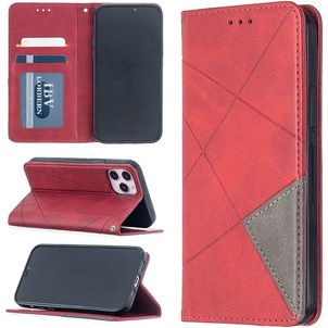 Mobigear Rhombus Slim Housse iPhone 12 Etui - Rouge