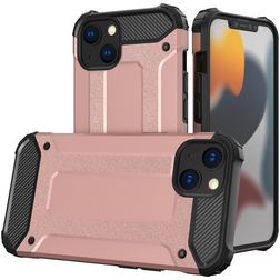 Mobigear Outdoor Coque iPhone 15 Plus Coque arrière Rigide Anti-Chocs - Rose doré