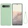 Mobigear Rubber Touch Coque Google Pixel 6 Coque arrière en Silicone - Vert