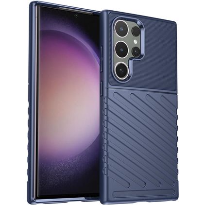 Mobigear Groove Coque Samsung Galaxy S24 Ultra Coque arrière en TPU Souple - Bleu