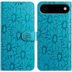 Mobigear Flowers iPhone Air Étui Portefeuille - Bleu