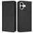 Mobigear Frosted Flip iPhone 17 Étui Portefeuille - Noir