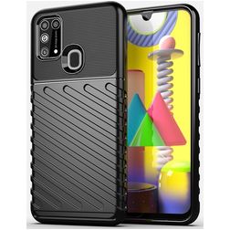 Mobigear Groove Coque Samsung Galaxy M31 Coque arrière en TPU Souple - Noir