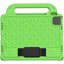 Mobigear Diamond Coque iPad Pro 11 Pouces (2021) Coque de tablette pour enfants avec Poignée Enfants en EVA - Vert