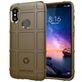 Mobigear Rugged Shield Coque Xiaomi Redmi Note 6 Pro Coque arrière en TPU Souple Anti-Chocs - Marron