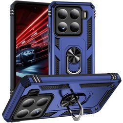 Mobigear Armor ring Coque Xiaomi 15 Coque arrière Rigide Anti-Chocs avec Anneau-Support - Bleu