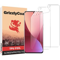 GrizzlyCoat Xiaomi 12X Hydrogel TPU Protection d'écran - Compatible Coque + Cadre d'installation (Lot de 2)