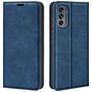 Mobigear Retro Slim Housse Motorola Moto G62 Etui Porte-Monnaie - Bleu