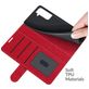 Mobigear Wallet Housse Samsung Galaxy S22 Etui Porte-Monnaie - Rouge