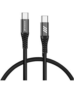 Mobigear Nylon Câble USB-C vers USB-C 0,4 mètre - Noir