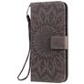 Mobigear Sunflower Housse Motorola Moto G8 Plus Etui Porte-Monnaie - Gris