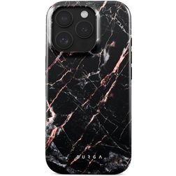 Burga Tough Coque iPhone 16 Pro Coque arrière Rigide Anti-Chocs - Rose Gold Marble
