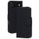 Mobiparts Wallet Housse iPhone Air MagSafe Etui en Cuir Véritable Porte-Monnaie - Noir
