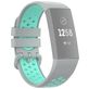 Mobigear Sport Plus Buckle Bracelet Silicone Fitbit Charge 3 Fermeture boucle ardillon - Gris / Turquoise