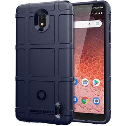 Mobigear Rugged Shield Coque Nokia 1 Plus Coque arrière en TPU Souple Anti-Chocs - Bleu