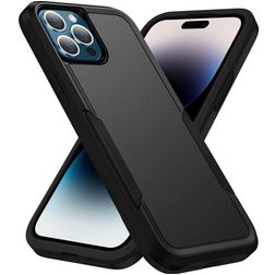 Mobigear Heavy Armor Coque iPhone 14 Pro Coque arrière Rigide Anti-Chocs - Noir