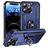 Mobigear Armor Ring Coque iPhone 15 Pro Coque arrière Rigide Anti-Chocs avec Anneau-Support - Bleu