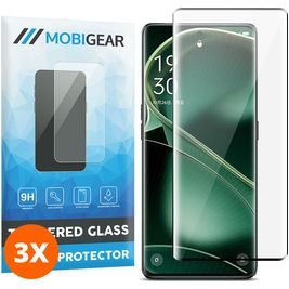 Mobigear Premium OPPO Find X6 Verre trempé Protection d'écran - Compatible Coque - Noir (Lot de 3)