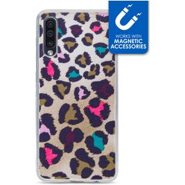 My Style Magneta Coque Samsung Galaxy A30s Coque arrière en TPU Souple - Leopard
