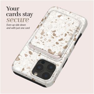 MIO - Porte Cartes en - 3 Cartes - Compatible MagSafe - Soft Terrazzo