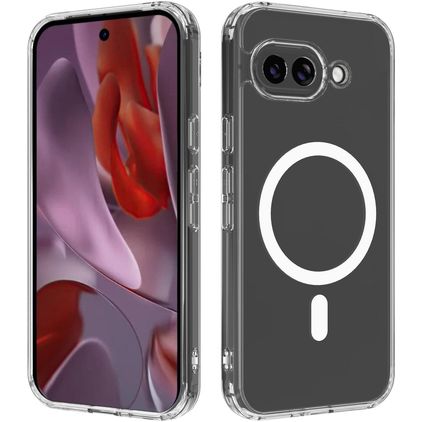 Mobigear Crystal Coque Transparente Google Pixel 9a MagSafe Coque arrière Rigide - Transparent