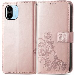 Mobigear Clover Housse Xiaomi Redmi A1 4G Etui Porte-Monnaie - Rose doré