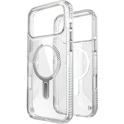 Speck Presidio Perfect Clear Grip Transparent iPhone 17 Pro Max MagSafe Plastique rigide Coque arrière Antichoc - ClickLock