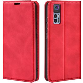 Mobigear Retro Slim Housse TCL 30 Plus Etui Porte-Monnaie - Rouge
