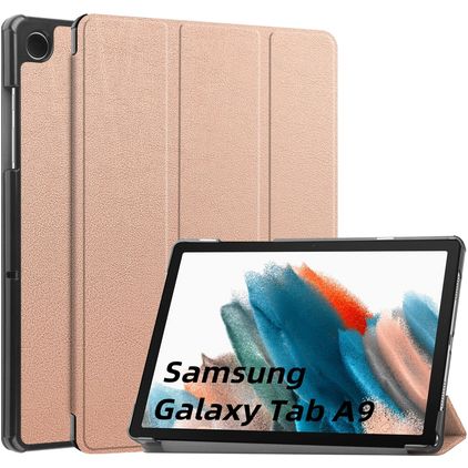 Mobigear Tri-Fold Coque Samsung Galaxy Tab A11 Etui - Rose doré