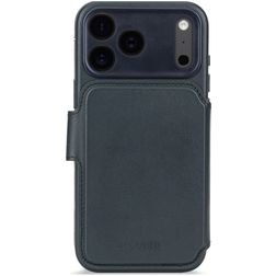Decoded Detachable Wallet Housse iPhone 17 Pro Max MagSafe Etui avec Coque Détachable en Cuir Véritable Porte-Monnaie - Navy Shadow