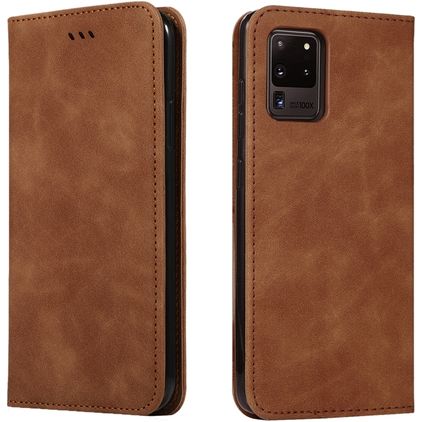 Mobigear Retro Slim Housse Samsung Galaxy S20 Ultra Etui Porte-Monnaie - Marron