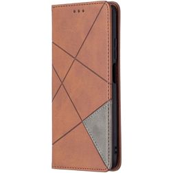 Mobigear Rhombus Slim Housse POCO M3 Etui - Marron
