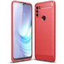 Mobigear Brushed Coque Motorola Moto G50 Coque arrière en TPU Souple - Rouge