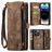 Caseme 008 Housse iPhone 14 Pro Etui avec Coque Détachable Porte-Monnaie - Marron