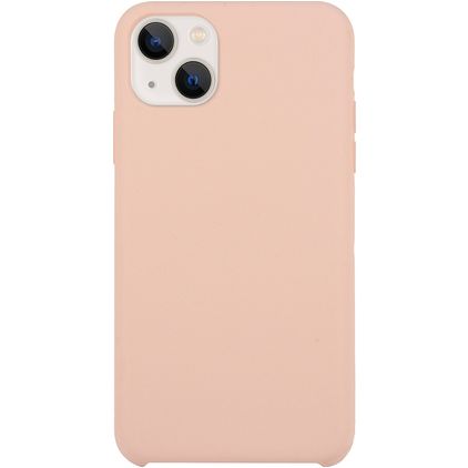 Mobigear Rubber Touch Coque iPhone 15 Coque arrière en Silicone - Rose pastel