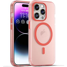 Mobigear Shockproof Coque iPhone 16 Pro MagSafe Coque arrière en TPU Souple - Rouge