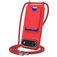 Mobigear Lanyard Card iPhone Air Coque avec cordon en Silicone et Porte-Cartes - Rouge
