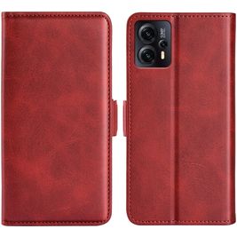 Mobigear Slim Magnet Housse Motorola Moto E13 Etui Porte-Monnaie - Rouge