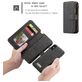 Caseme 007 Housse iPhone XS Etui avec Coque Détachable Porte-Monnaie - Noir