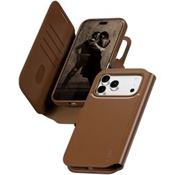 CARE by PanzerGlass Tango Two-in-One iPhone 18 Pro Max MagSafe Coque Étui 2en1 avec coque amovible Portefeuille - Marron